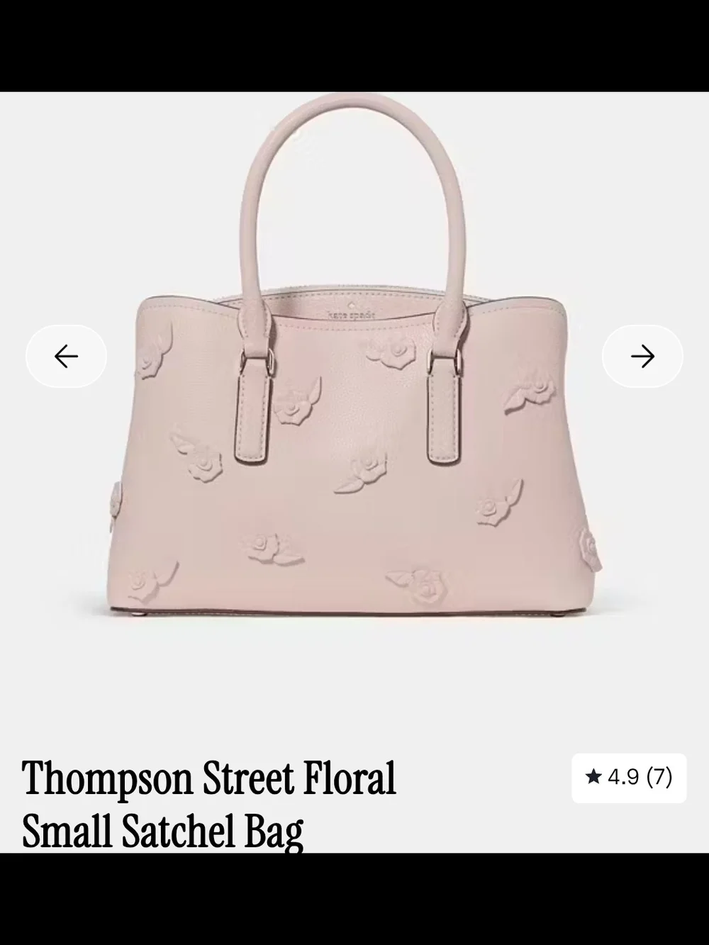 Kate spade Thompson Street Floral Small Satchel Bag- NWOT